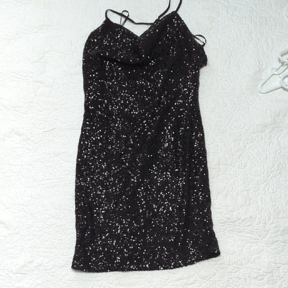 Forever 21 Black Sequin Mini Dress